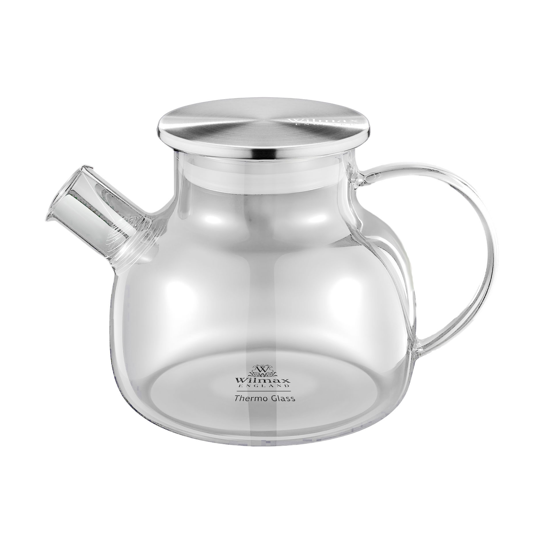 Чайник для заварювання Wilmax Thermo SmokyGrey з фільтром-спіраллю та металевою кришкою, 950 мл (410616)